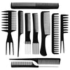 (10-Piece Set) Versatile Salon Hairdressing Combs – Professional Styling Kit