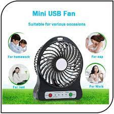 Mini USB Fan: Compact, Rechargeable, and Battery-Powered for On-the-Go Cooling