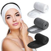 (3-Pack) Ultra Soft Adjustable Spa Headbands for Face Washing